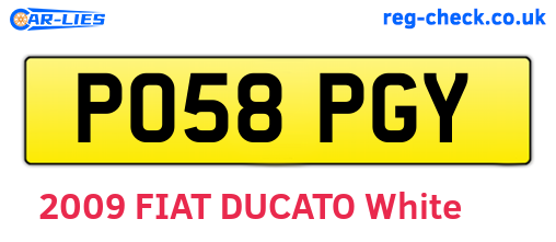 PO58PGY are the vehicle registration plates.