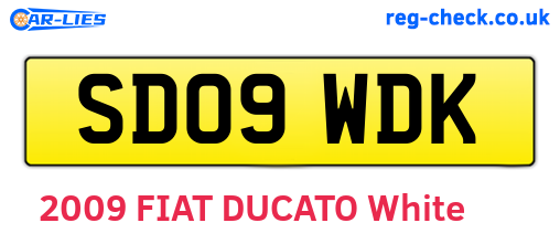 SD09WDK are the vehicle registration plates.