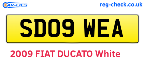 SD09WEA are the vehicle registration plates.
