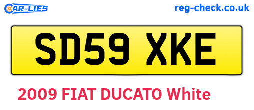 SD59XKE are the vehicle registration plates.