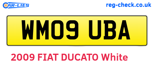 WM09UBA are the vehicle registration plates.