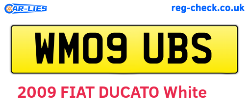 WM09UBS are the vehicle registration plates.