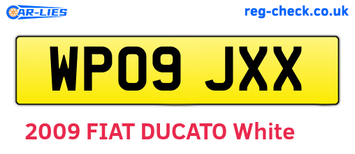 WP09JXX are the vehicle registration plates.