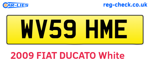 WV59HME are the vehicle registration plates.