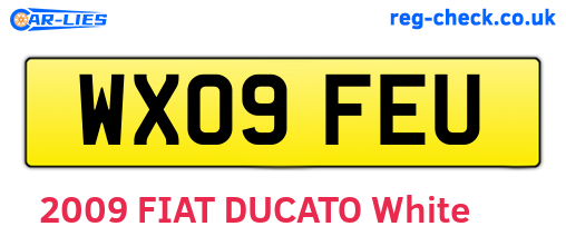 WX09FEU are the vehicle registration plates.