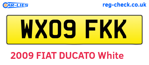 WX09FKK are the vehicle registration plates.