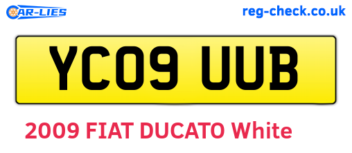 YC09UUB are the vehicle registration plates.