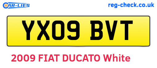 YX09BVT are the vehicle registration plates.