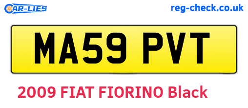 MA59PVT are the vehicle registration plates.