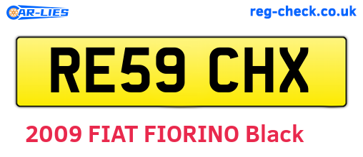RE59CHX are the vehicle registration plates.