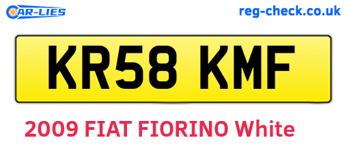 KR58KMF are the vehicle registration plates.