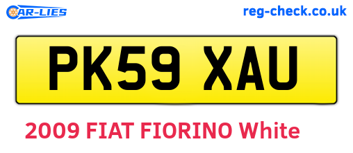 PK59XAU are the vehicle registration plates.