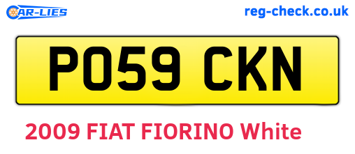 PO59CKN are the vehicle registration plates.