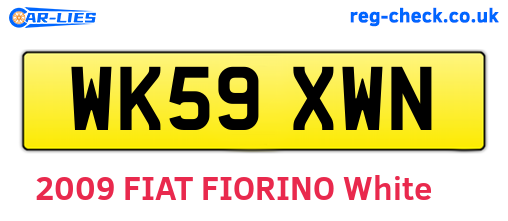 WK59XWN are the vehicle registration plates.