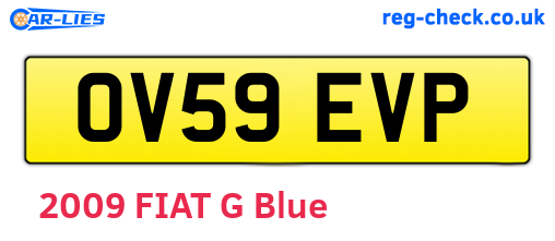 OV59EVP are the vehicle registration plates.