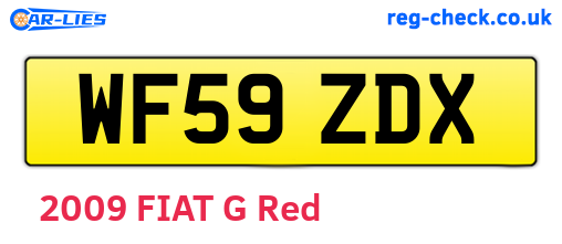 WF59ZDX are the vehicle registration plates.