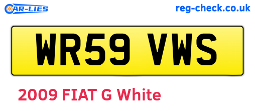 WR59VWS are the vehicle registration plates.