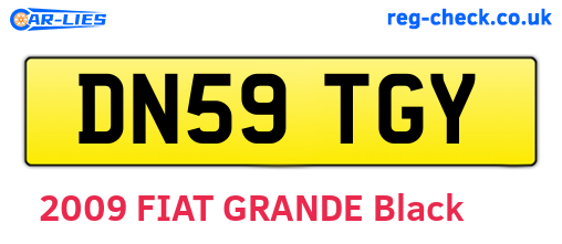 DN59TGY are the vehicle registration plates.