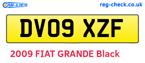DV09XZF are the vehicle registration plates.