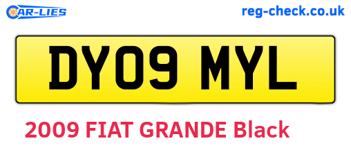 DY09MYL are the vehicle registration plates.