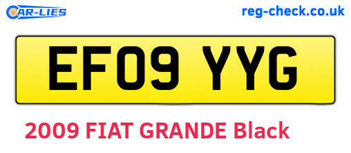 EF09YYG are the vehicle registration plates.