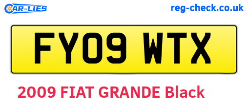 FY09WTX are the vehicle registration plates.