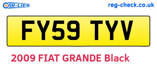 FY59TYV are the vehicle registration plates.