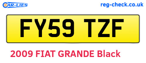 FY59TZF are the vehicle registration plates.