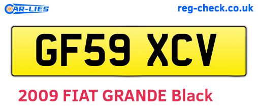 GF59XCV are the vehicle registration plates.