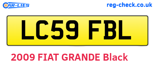 LC59FBL are the vehicle registration plates.