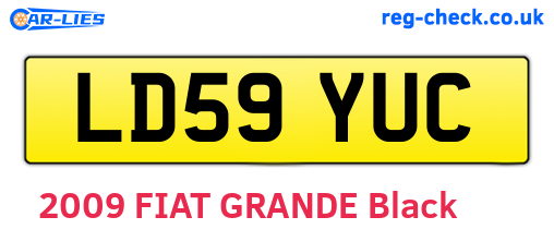 LD59YUC are the vehicle registration plates.