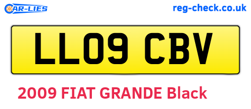 LL09CBV are the vehicle registration plates.