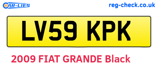 LV59KPK are the vehicle registration plates.