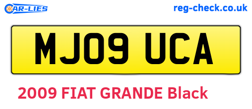 MJ09UCA are the vehicle registration plates.