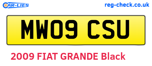 MW09CSU are the vehicle registration plates.