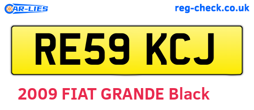 RE59KCJ are the vehicle registration plates.