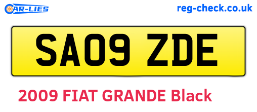 SA09ZDE are the vehicle registration plates.