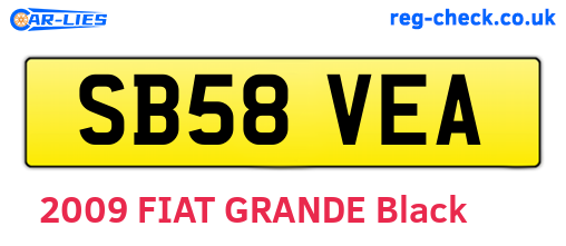 SB58VEA are the vehicle registration plates.