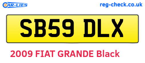SB59DLX are the vehicle registration plates.