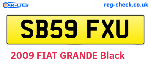 SB59FXU are the vehicle registration plates.