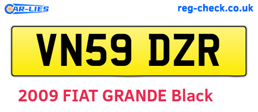 VN59DZR are the vehicle registration plates.