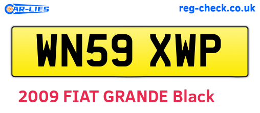 WN59XWP are the vehicle registration plates.