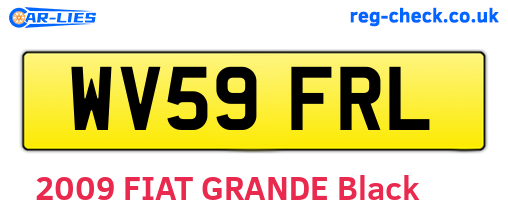 WV59FRL are the vehicle registration plates.
