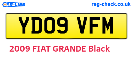 YD09VFM are the vehicle registration plates.