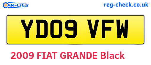 YD09VFW are the vehicle registration plates.