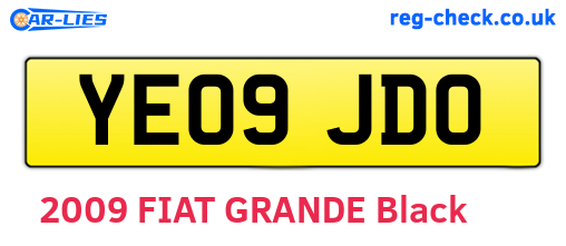 YE09JDO are the vehicle registration plates.