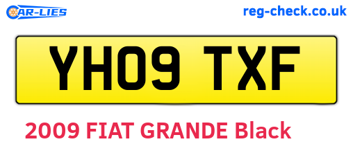 YH09TXF are the vehicle registration plates.