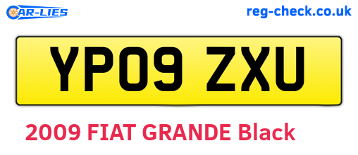 YP09ZXU are the vehicle registration plates.