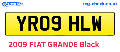 YR09HLW are the vehicle registration plates.