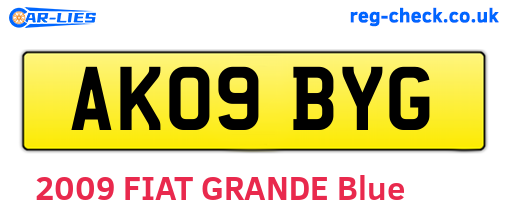 AK09BYG are the vehicle registration plates.